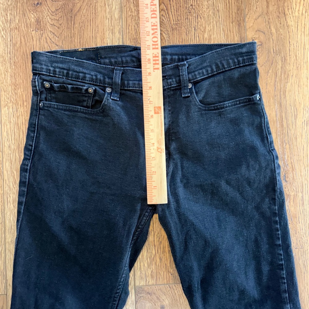 Levis 511 Slim Fit Jeans Mens 33x30 Faded Black Denim Pant Casual Stretch skater - Picture 10 of 11